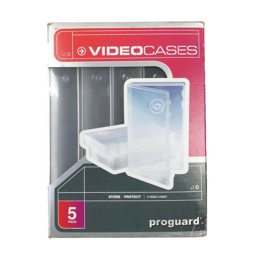Proguard Clear VHS Video Storage Case 5-Pack Set NEW